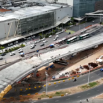 foto das obras do viaduto Antonio Linhares