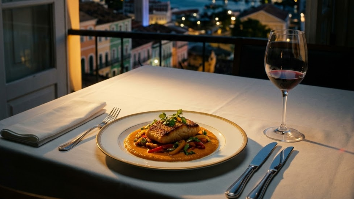 prato servido em restaurante de luxo